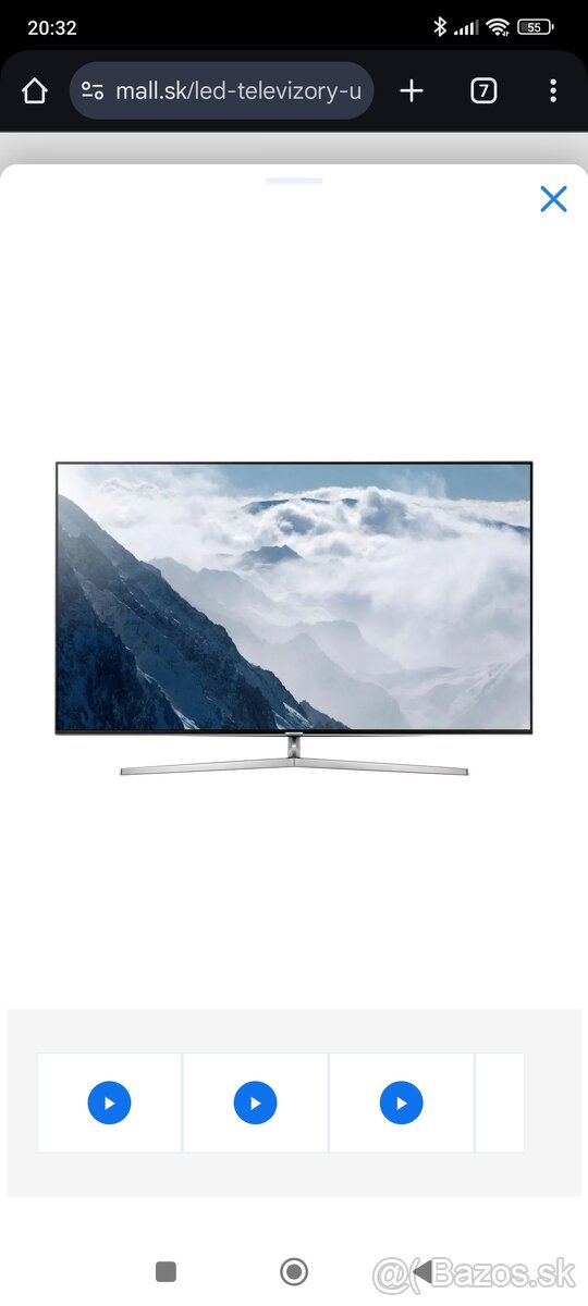 Predám 55" 4K 100Hz Quantum dot Samsung televizor