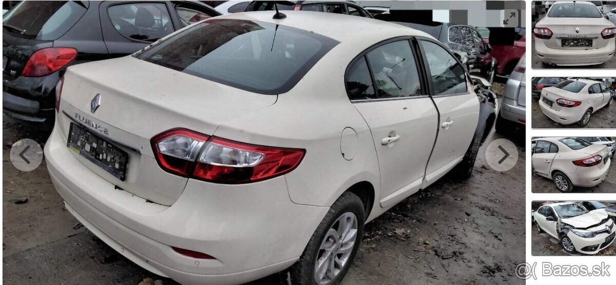 RENAULT FLUENCE 1.6 2015 predám motor H4MD7, SVETLÁ, DVERE,