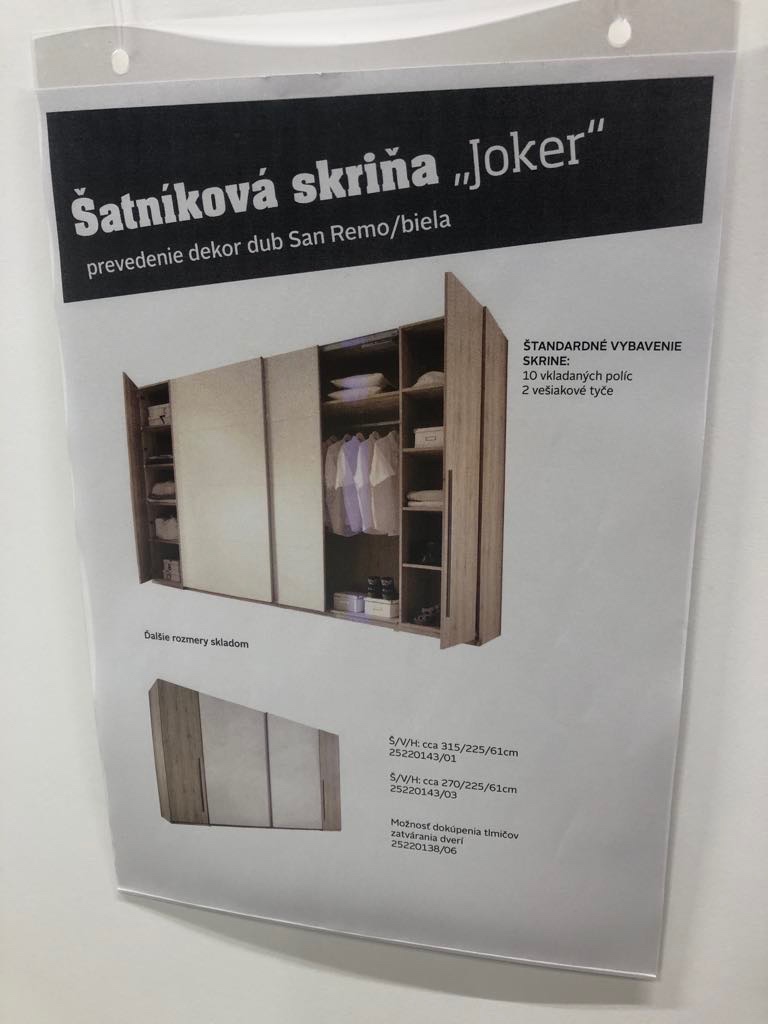 Skriňa s posuvnými dverami JOKER