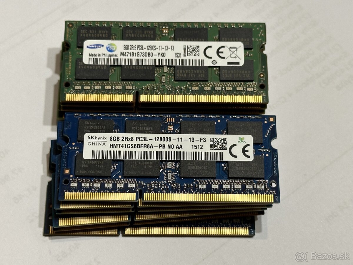 Pamäť RAM DDR3 Samsung PC3L 8 GB NTB notebook