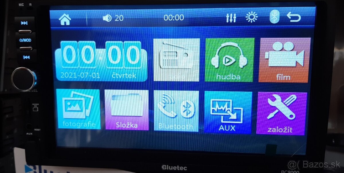 Autorádio na USB a BT 2DIN, BLUETEC BC9000