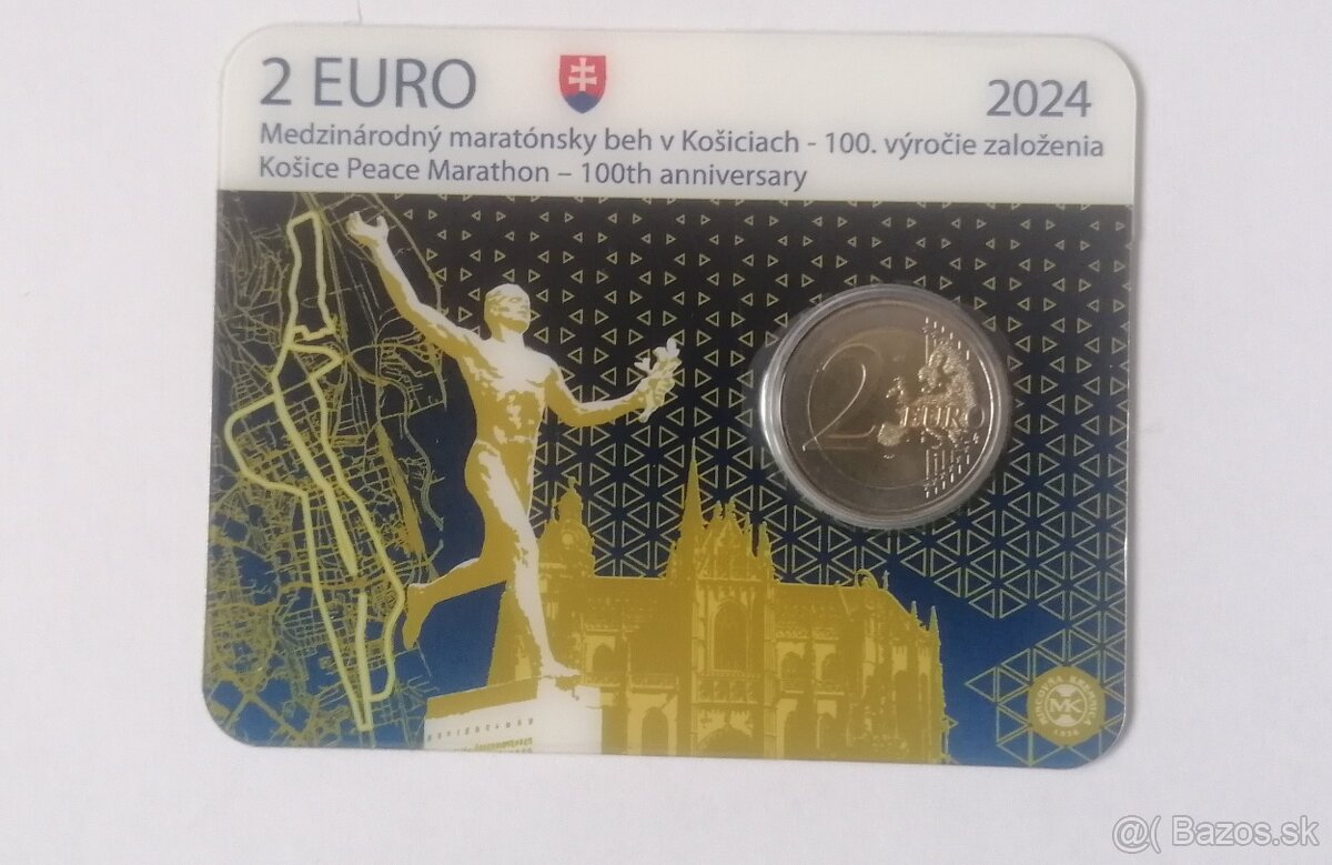 2 euro Košice maratón 2024 zberateľská karta