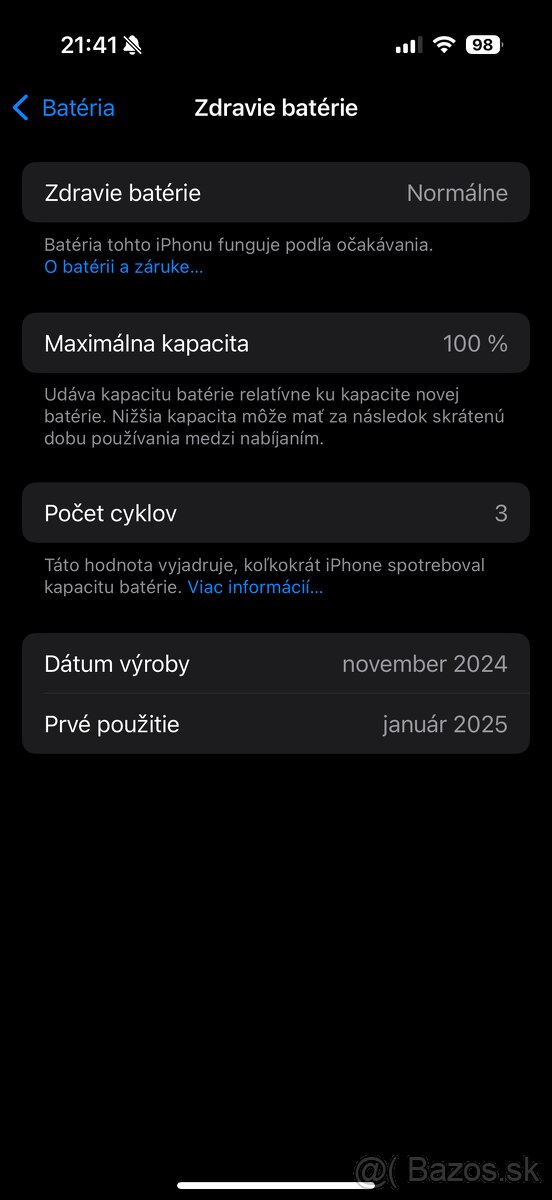 iPhone 16 Pro, 256GB Čierny titán