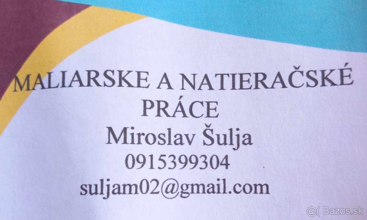 maliarske a natieračské prace