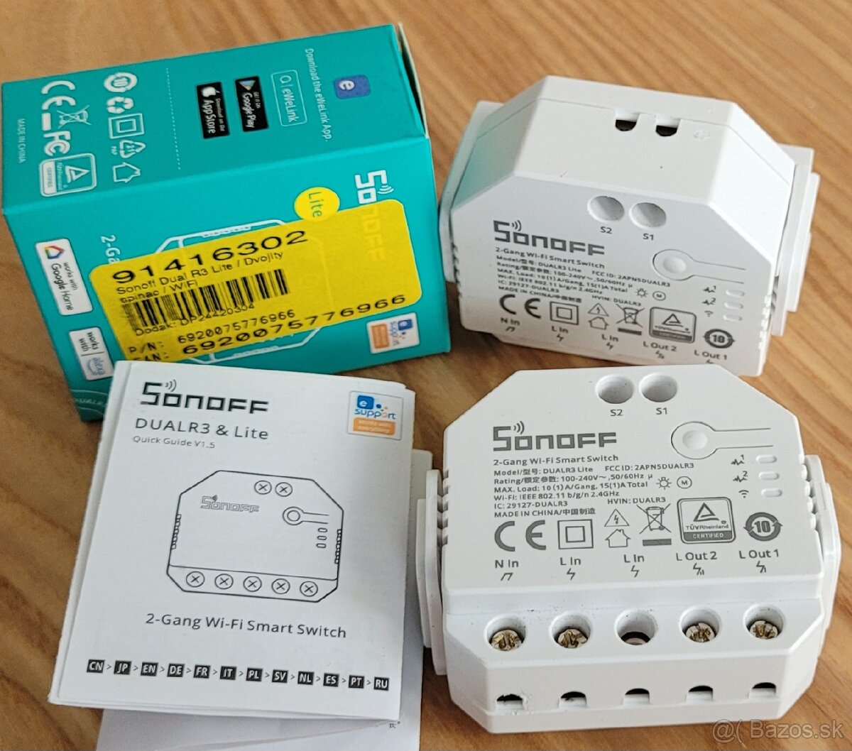 Smart wifi switch Sonoff dual R3 lite