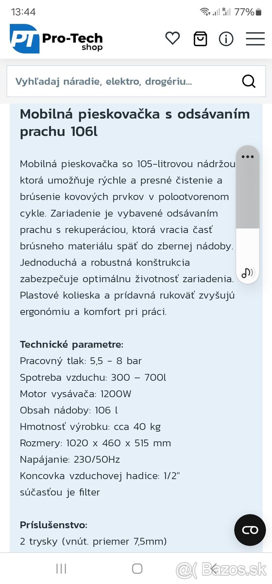 Mobilna pieskovacka