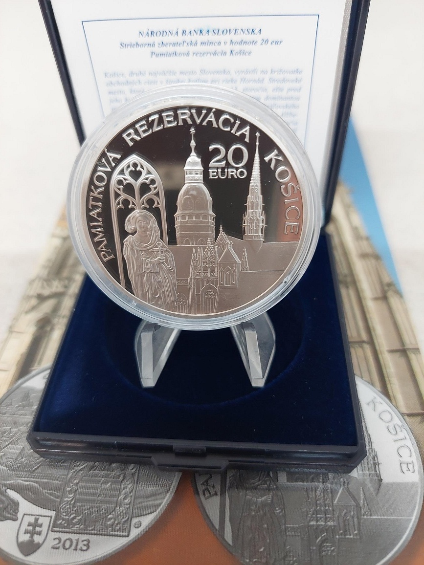 Slovensko 20eur Kosice 2013 PROOF striebro minca