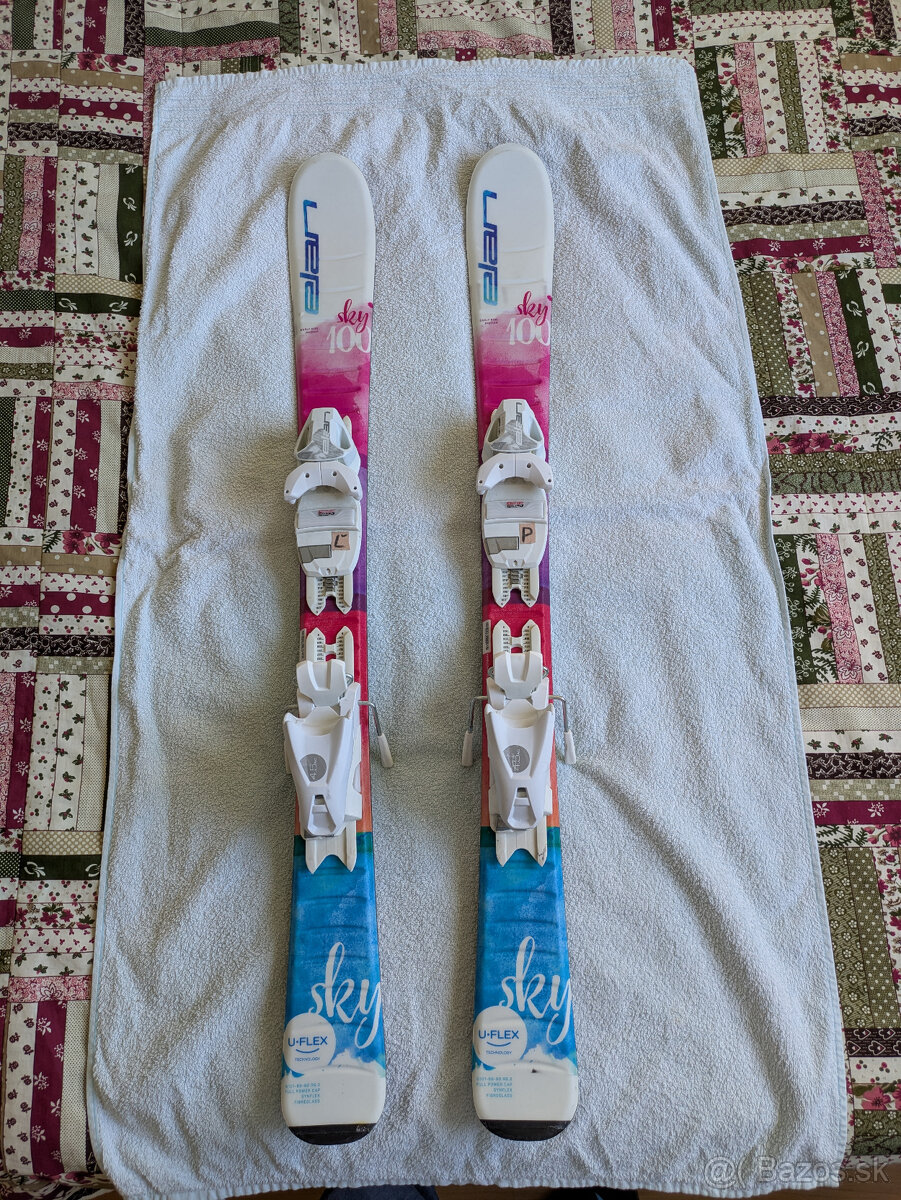 Lyže ELAN SKY QS 100cm + EL 4.5 pink-blue