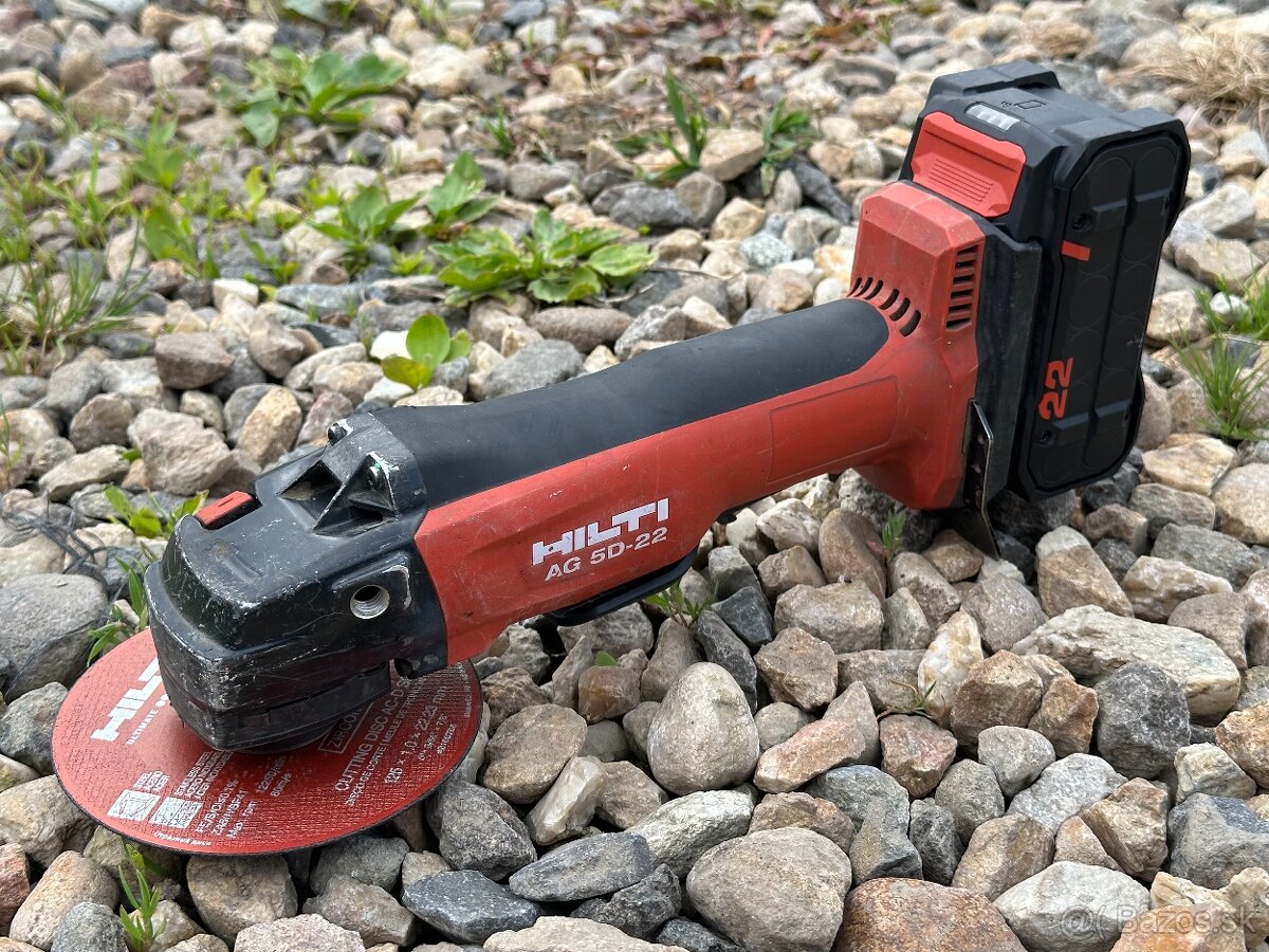 Hilti AG 5D-22 aku uhlová brúska s bezuhlíkovým mot.(125 MM)