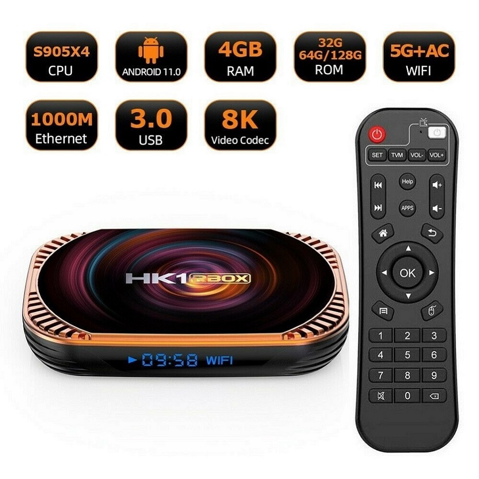 Android 11 TV Box, HK1 X4, 4/32GB, S905X4