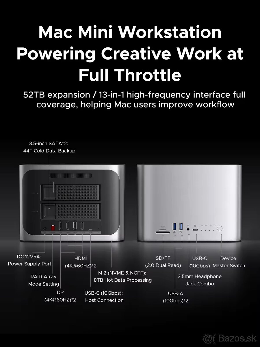 mac studio, mac mini usb hdd hub + 2x1tb zdarma