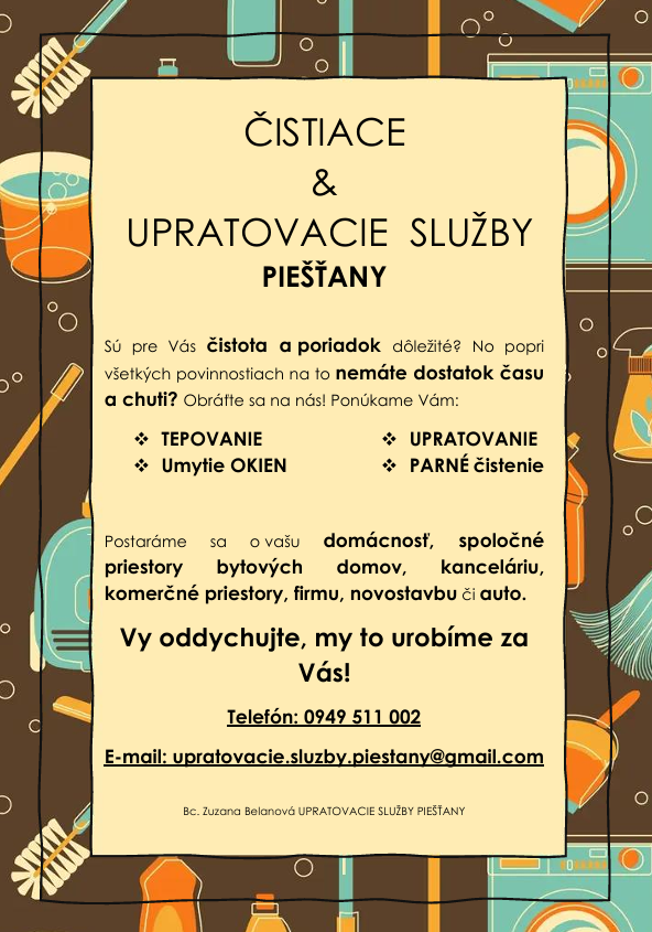 Ponúkame čistiace a upratovacie služby