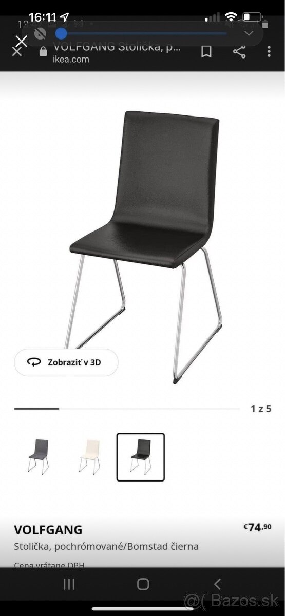 ikea stoličky volfgang len poskladané mám 3ks