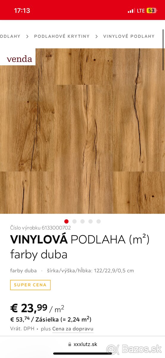 Podlaha vinylová dub