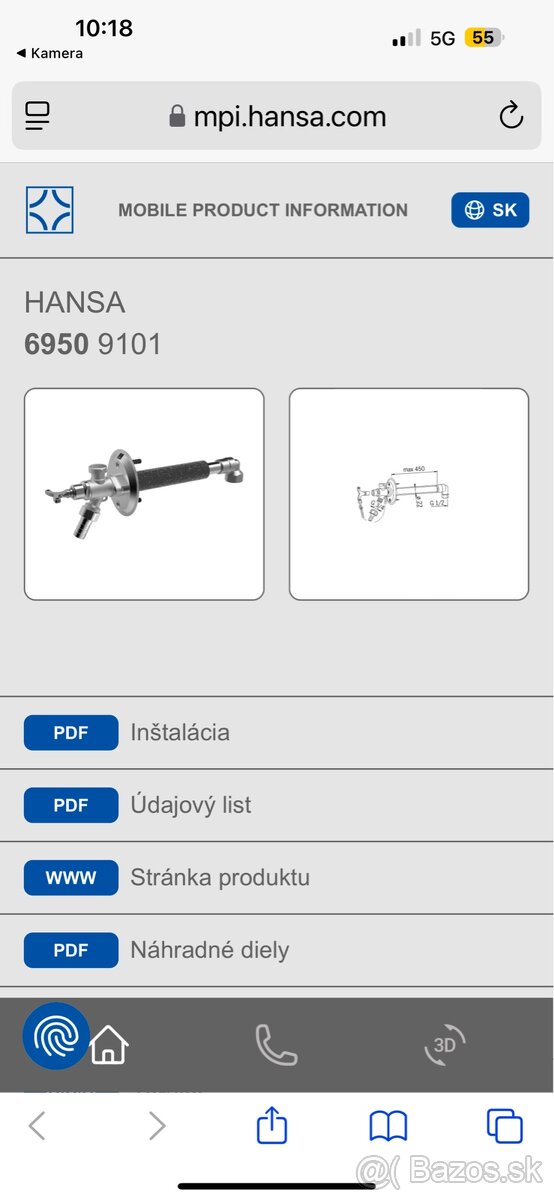 Záhradný nezamrzne ventil Hanza 69509101 – nový