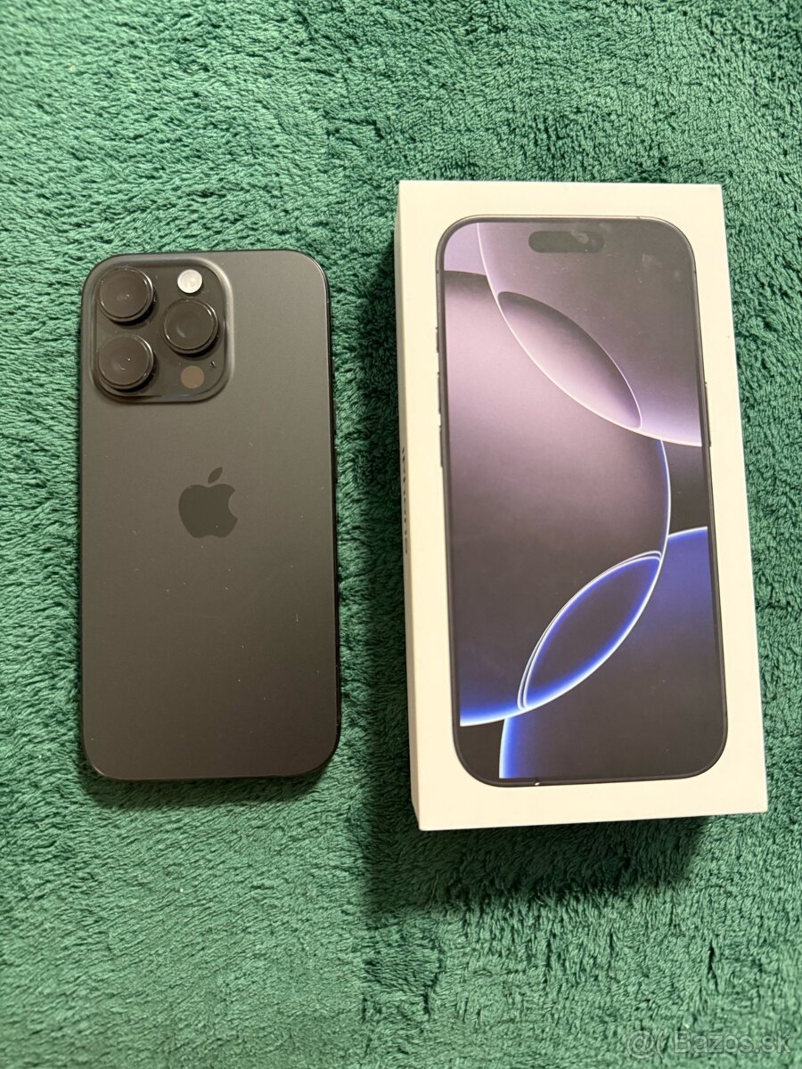 Predavam iphone 16 pro 256 gb black titanium