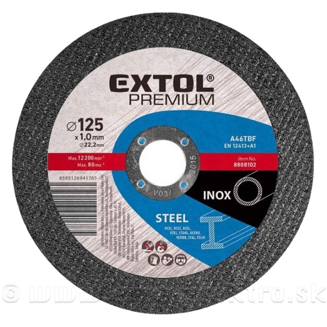 Extol Premium kotúč rezný na kov 125x1,0mm