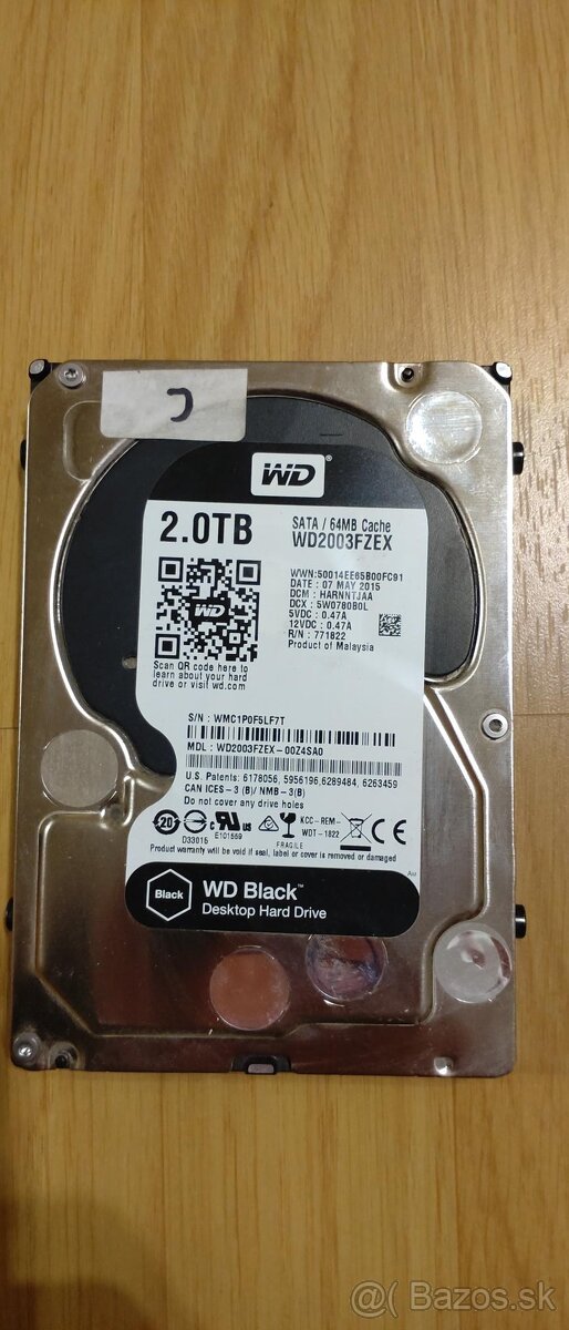 Predám HDD WD Black 2,0 TB