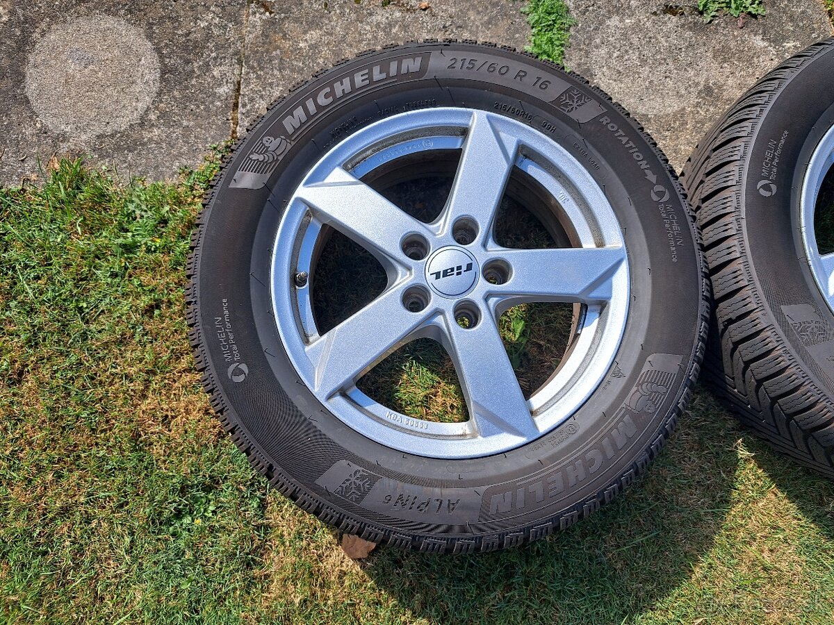 zimná sada disky pneumatiky 215/60 R16 volkswagen