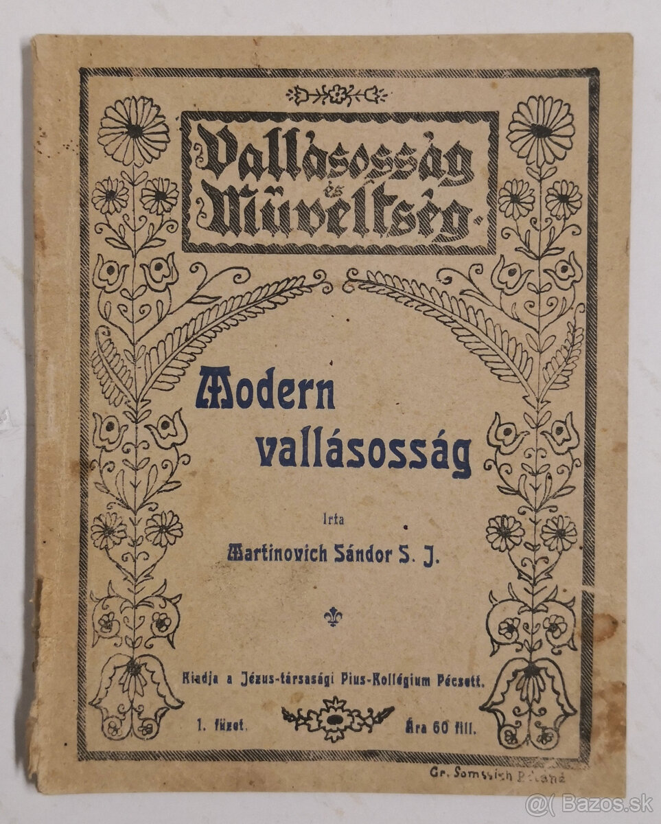 Modern vallásosság - Martinovich Sándor S. J. 1918