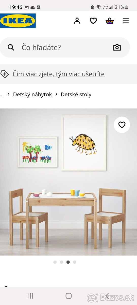 Detsky stolik a dve stoličky NOVÝ