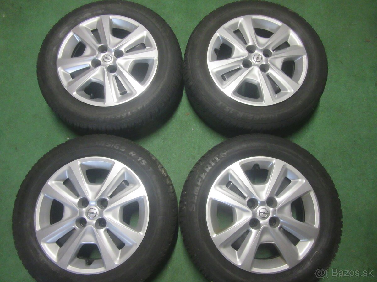 R15 Zimná sada OPEL rozteč 4x100 185/65R15 semperit