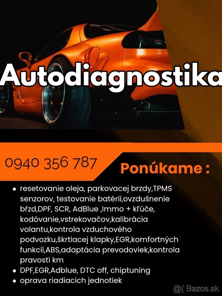 Diagnostika- adblue, dpf,egr