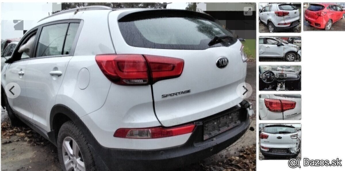 KIA SPORTAGE 1.6 GDI 2015 predám DVERE,  PREVODOVKA ZG77FJ,