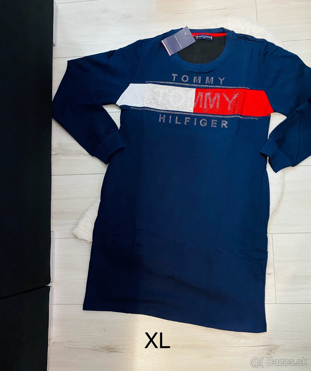 Modre mikinove šaty Tommy hilfiger