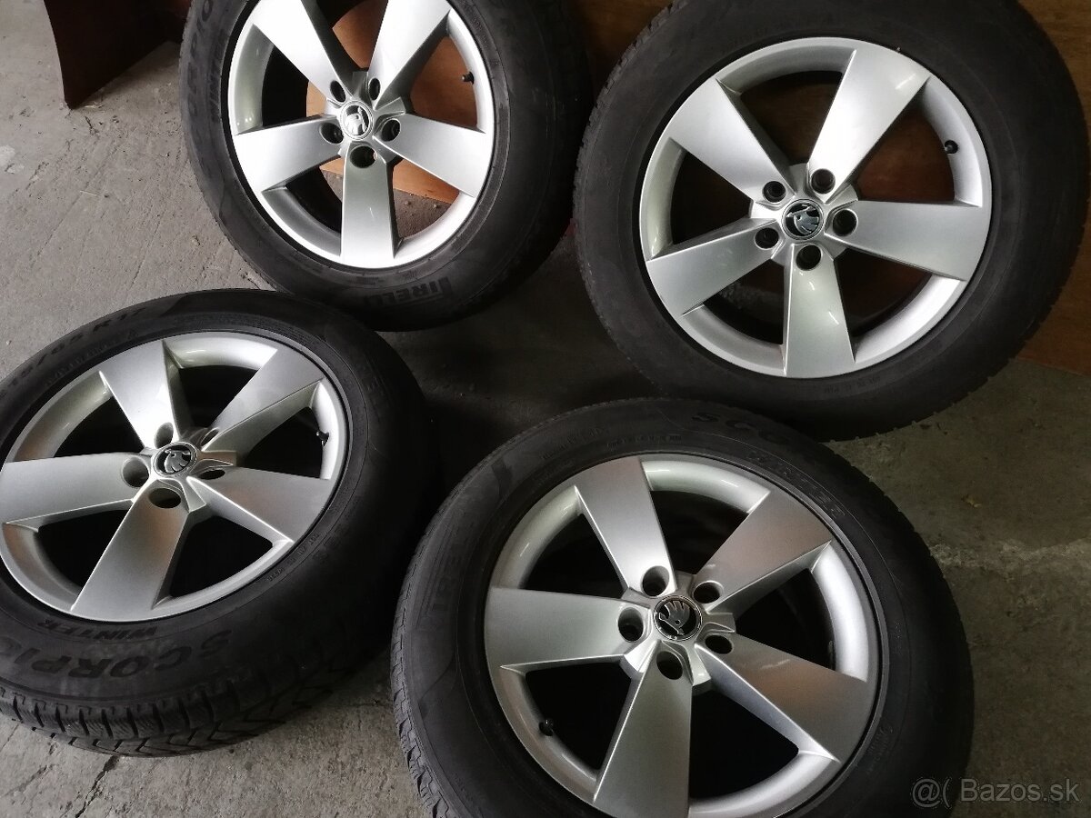 17" Alu kolesá 5x112 na Kodiaq + zimné pneumatiky 215/65 r17