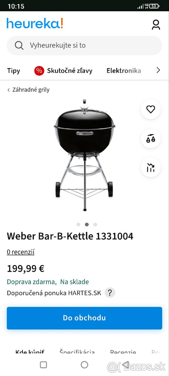 Záhradný gril značky Weber model Bar-B-Kettle