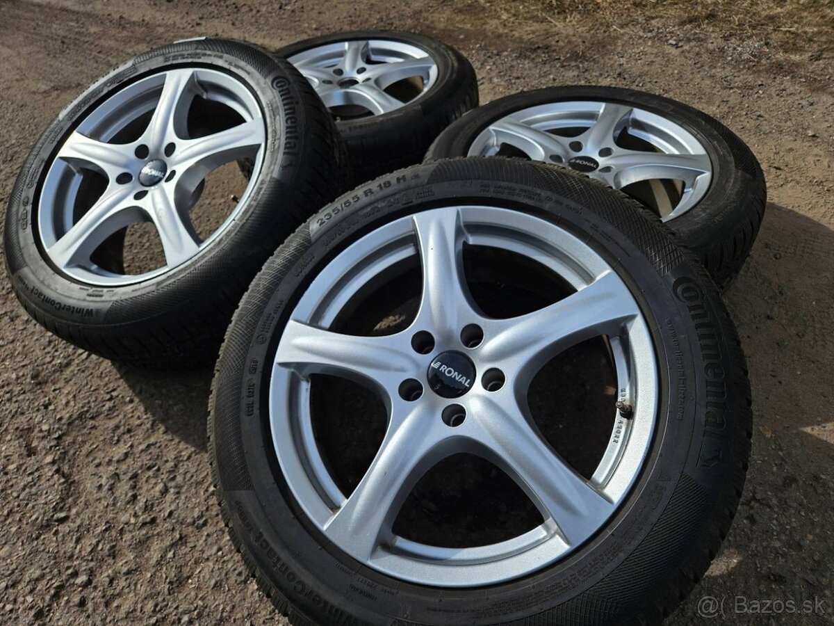 r18" Škoda 5x112 235/55 pneu 90% vzorek