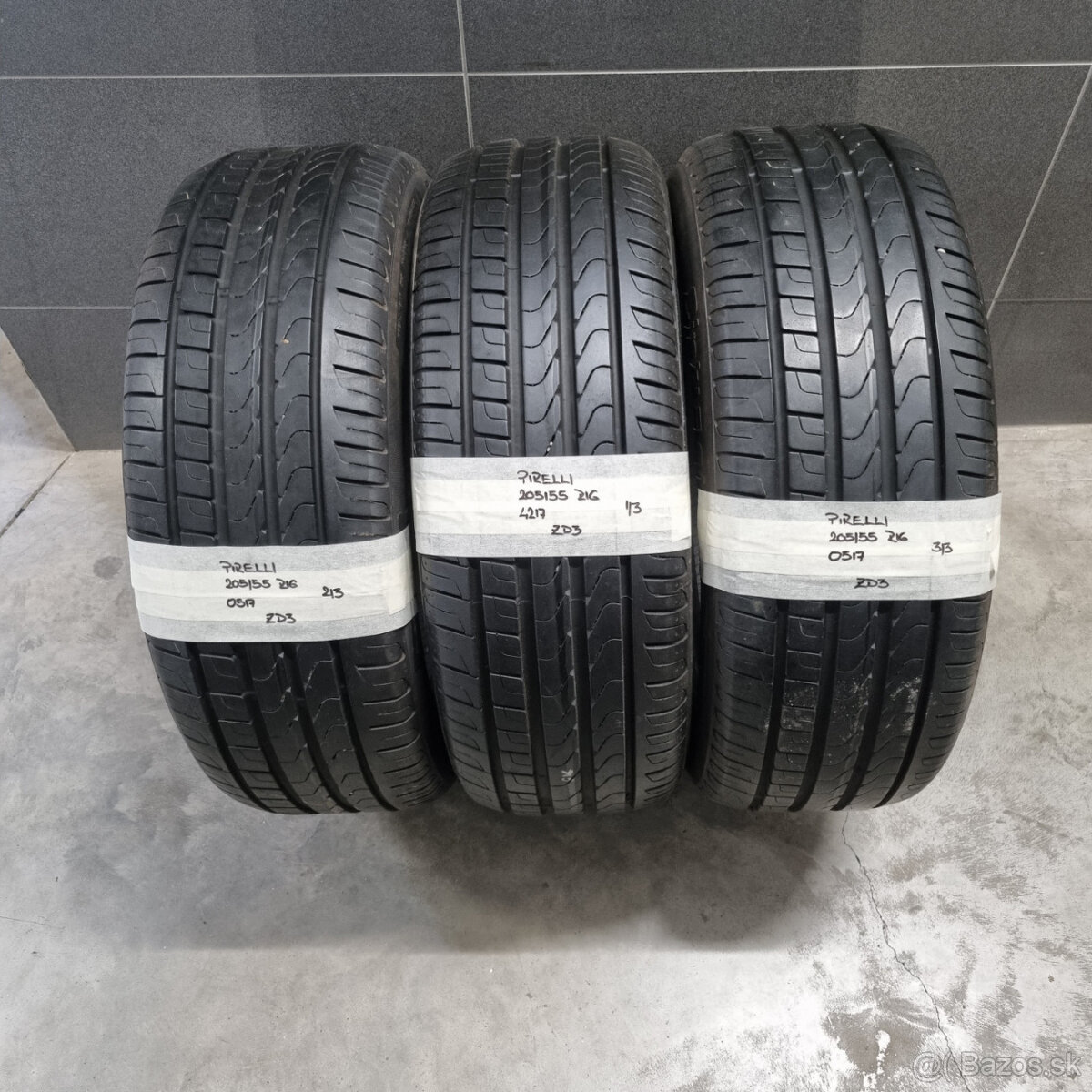 Letné pneumatiky 3kusy 205/55 R16 PIRELLI