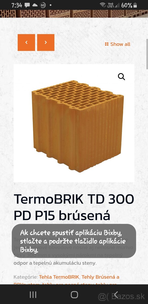 Tehly TermoBrik brusene