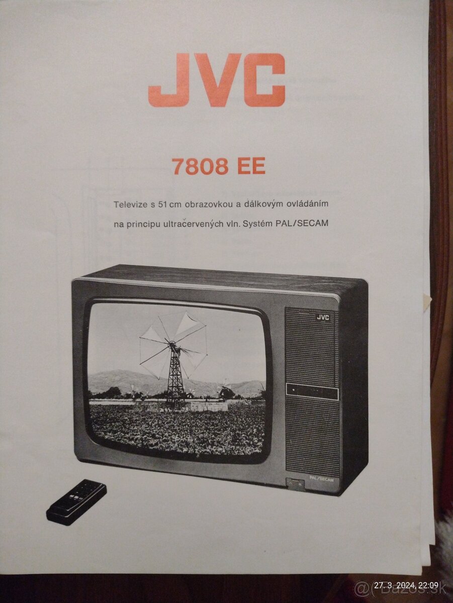 Televízor JVC 7808 EE - návod +elektrická schéma