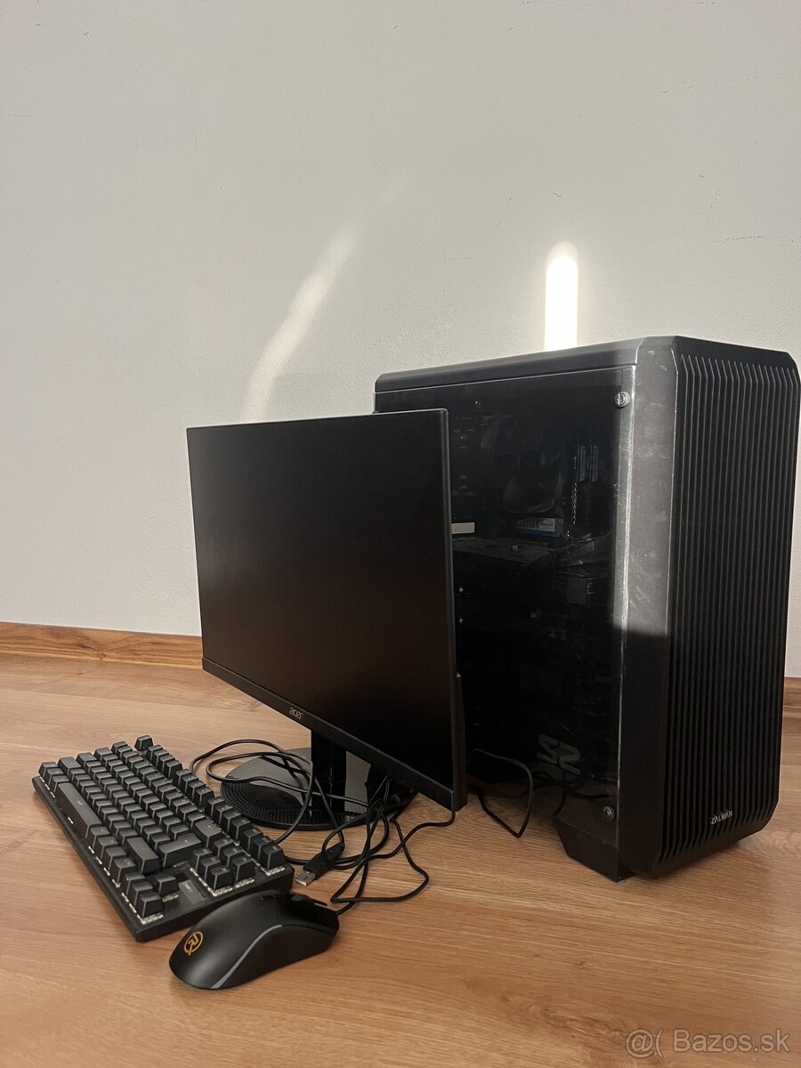 PC zostava/Ryzen 5/16GB/GTX 1070/256GB SSD+HDD/24” Monitor