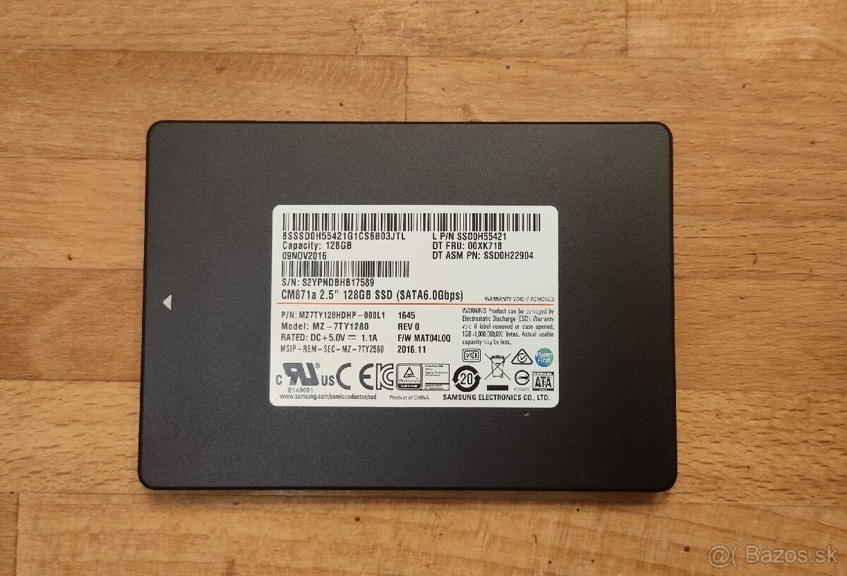 SSD Samsung MZ-7TY1280; 128GB; 2,5“; SATAIII