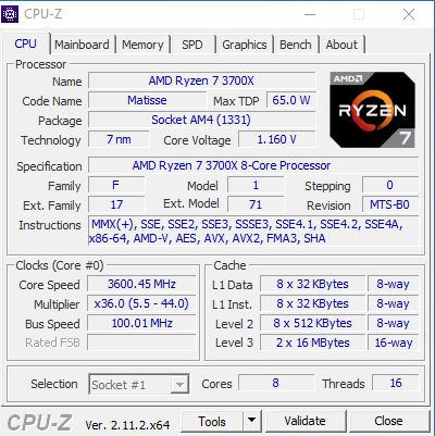 Ryzen 7 3700X/16GB RAM/AMD Radeon RX 6700 (10 GB)