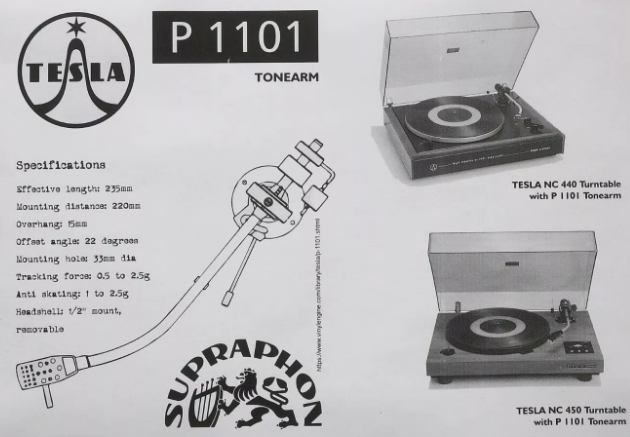 Gramofonove raménko Tesla P1101