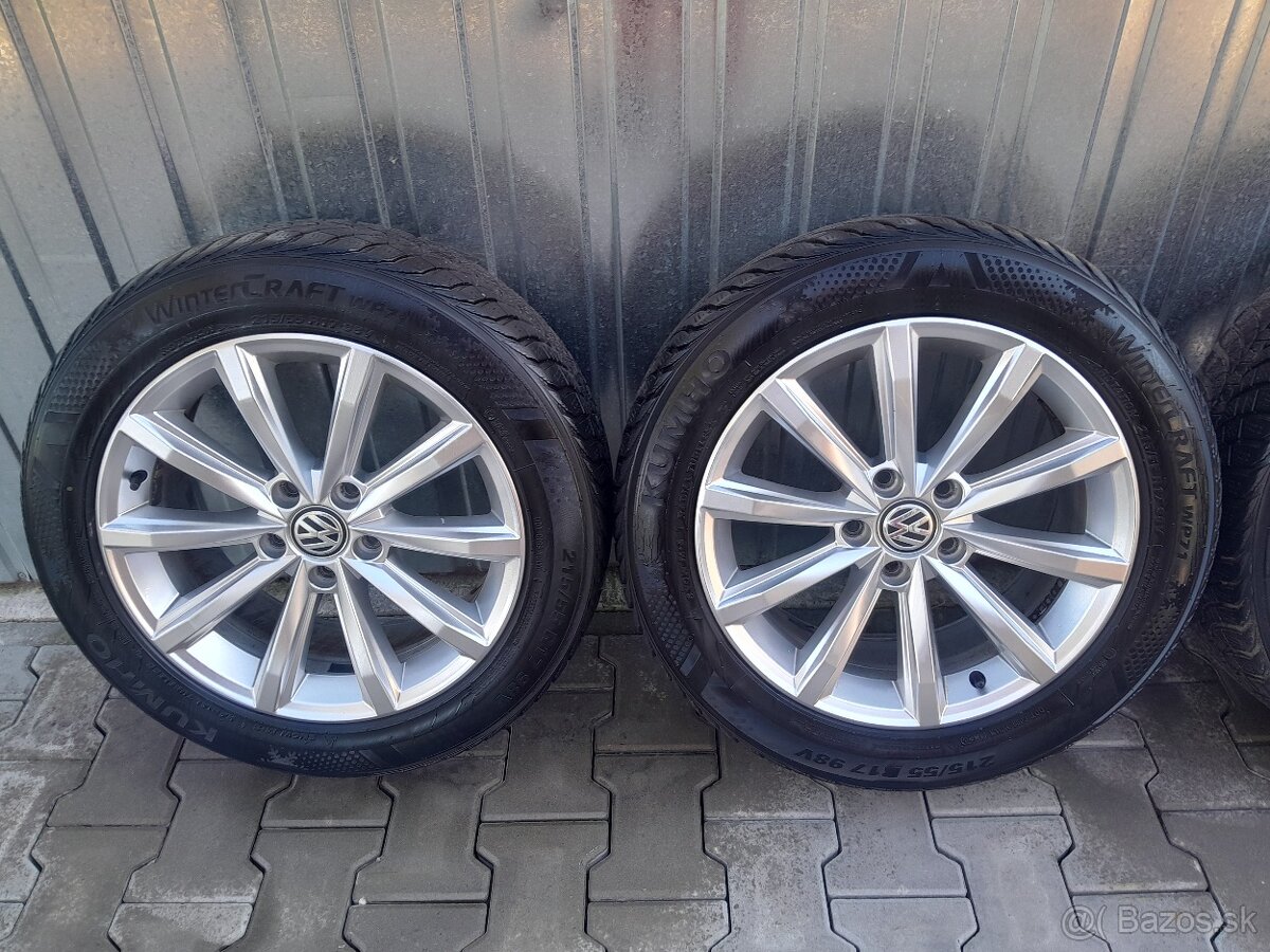 5x112 r17 VW London + zimné 215/55 r17