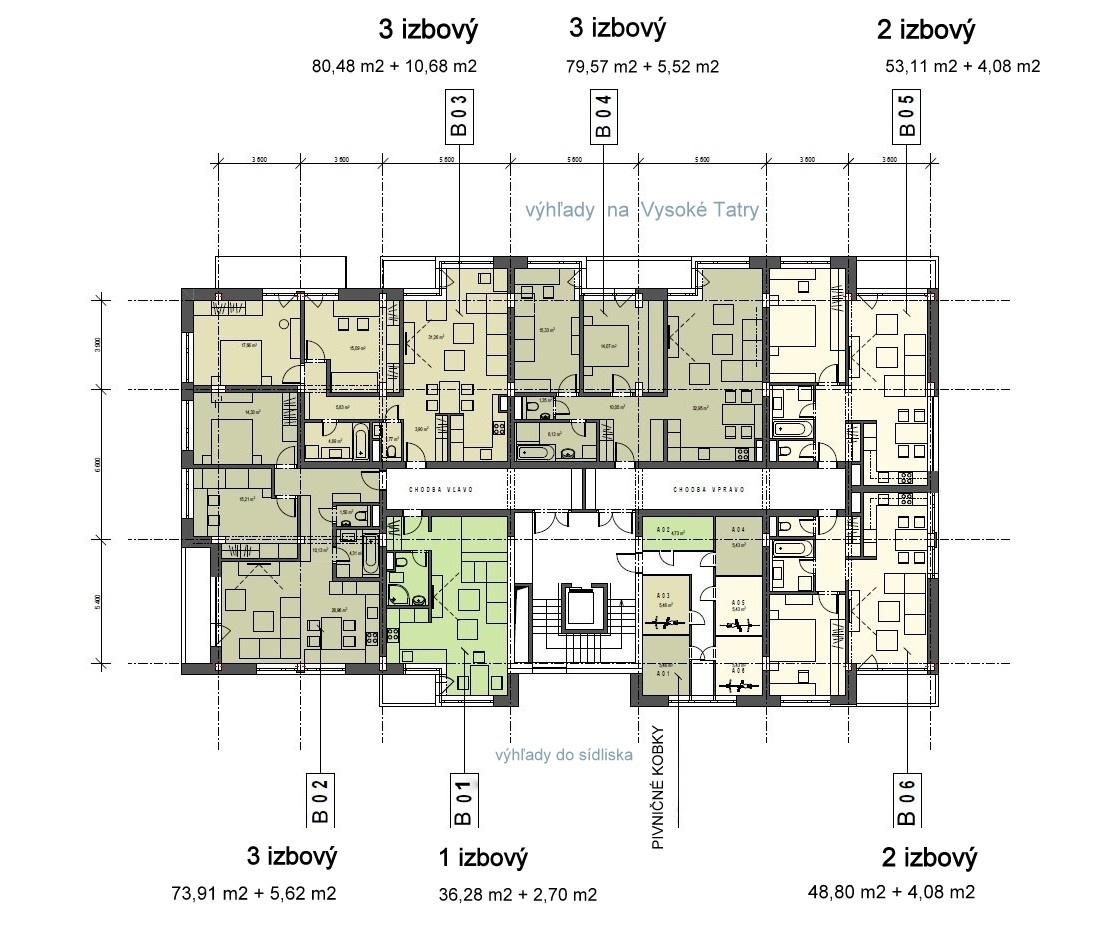 Bytový dom B – 3 izbové byty s výhľadom na VYSOKÉ TATRY