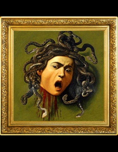 investičné striebro - mince - Caravaggio - Medusa