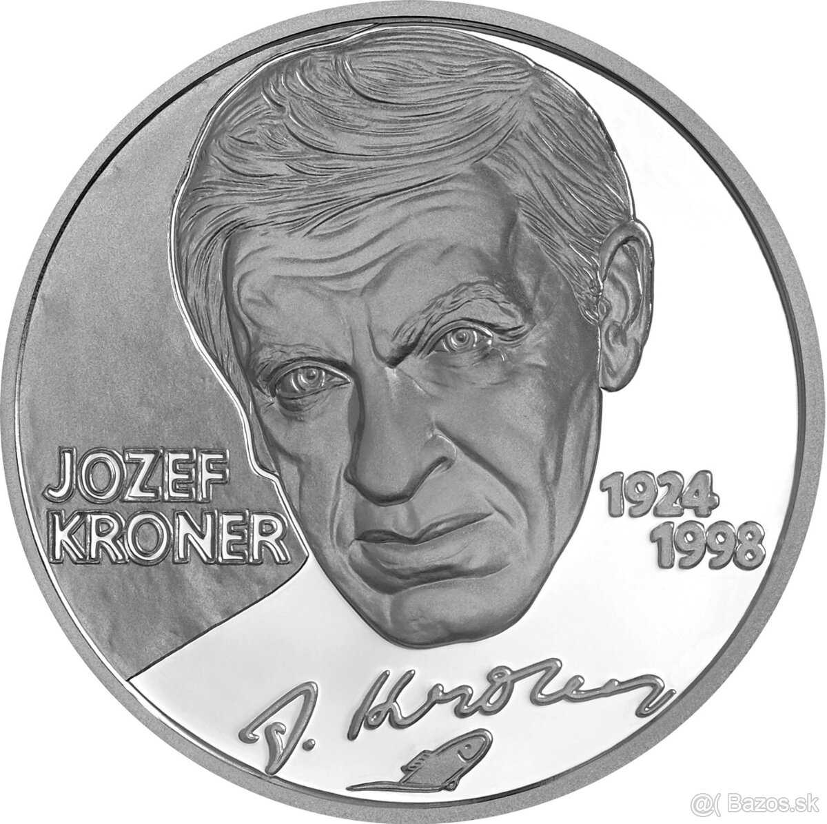 Strieborná minca 10€ (2024) proof - Jozef Kroner - 100.výroč