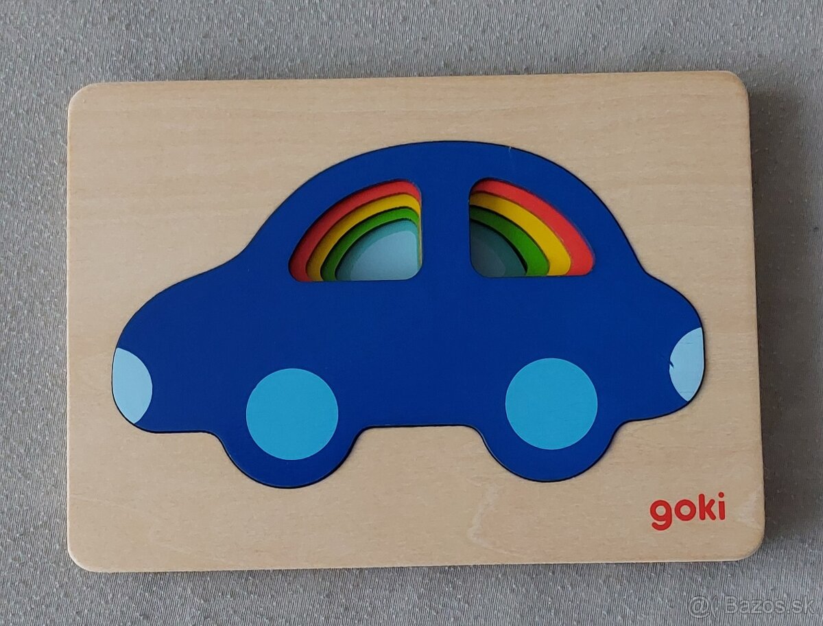 Viacvrstvová vkladačka / puzzle auto (Goki)