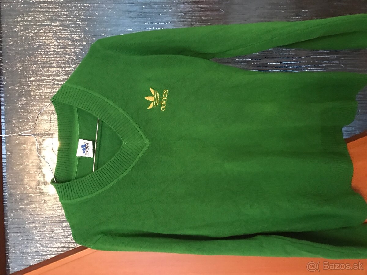 ADIDAS limetkovy dámsky svetrik S/M