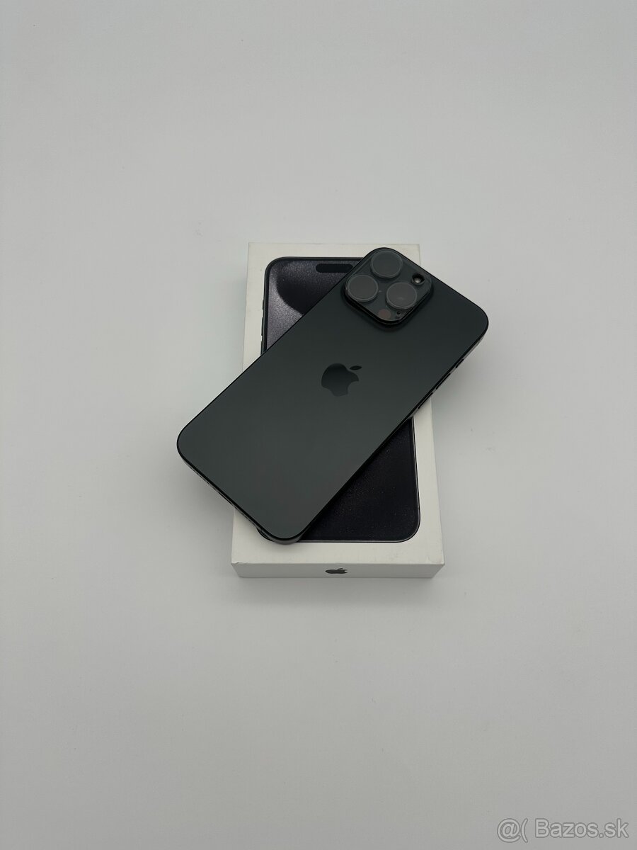 iPhone 15 Pro Max 256GB Black Titanium + ZÁRUKA + DARČEK