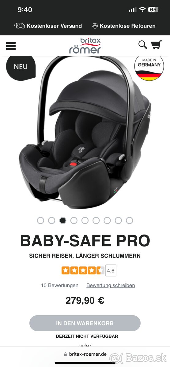 NOVÉ vajíčko Britax baby-safe pro