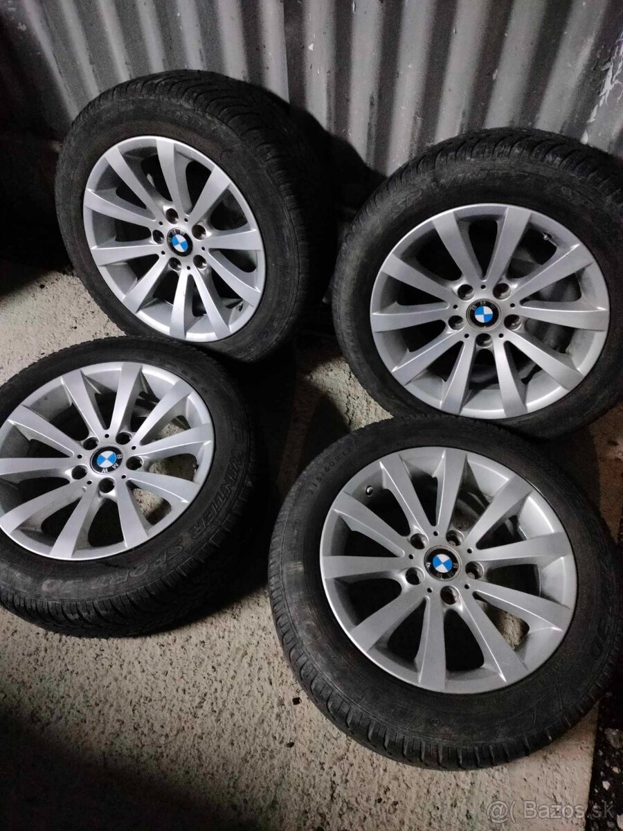 4ks alu disky orig. BMW 5x120 R17 + pneu