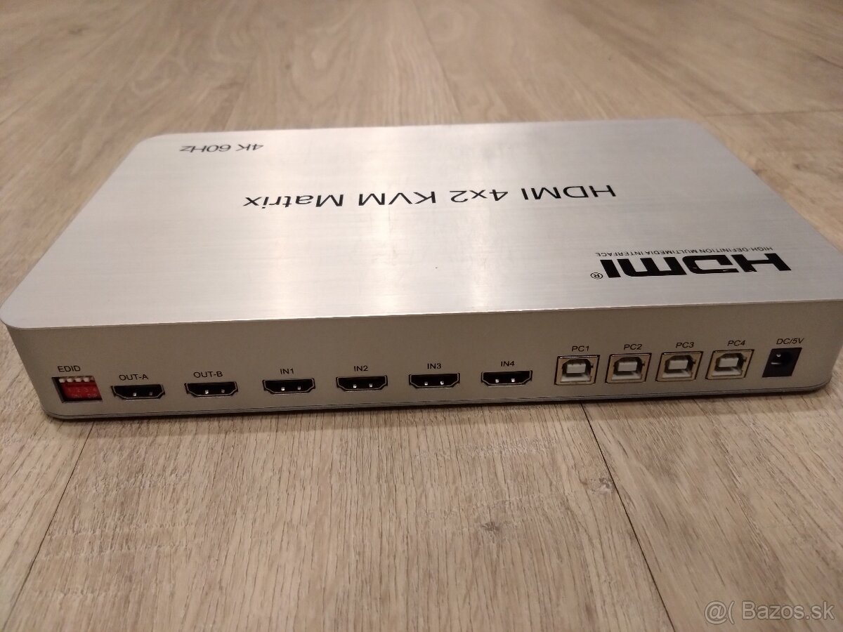 HDMI 4x2 KMW Switch (4k@60Hz)