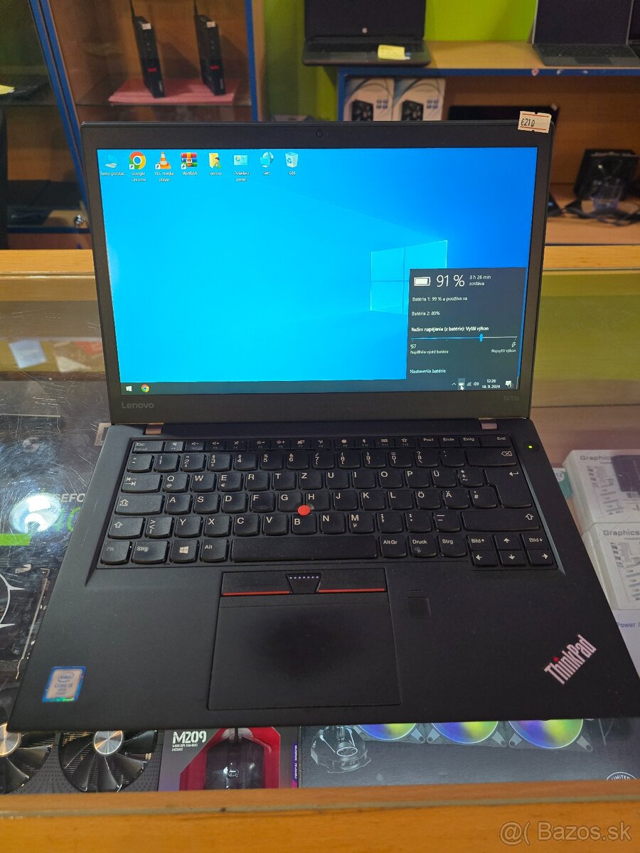 Lenovo T470S, i5,12gb ram,256ssd m.2 2xbat.